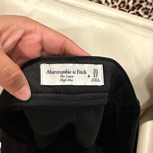 Abercrombie & Fitch Black Loose High Rise Pants